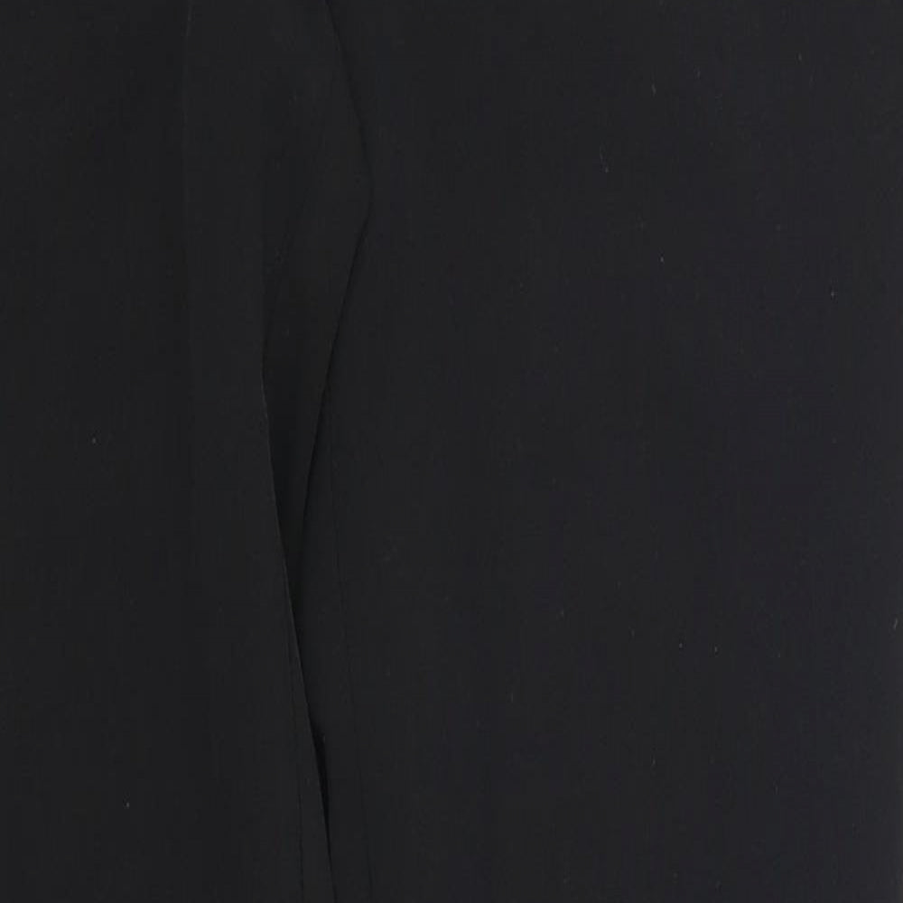 Close-up detail of Next women’s black sweatpants, size UK 8, 29-inch leg