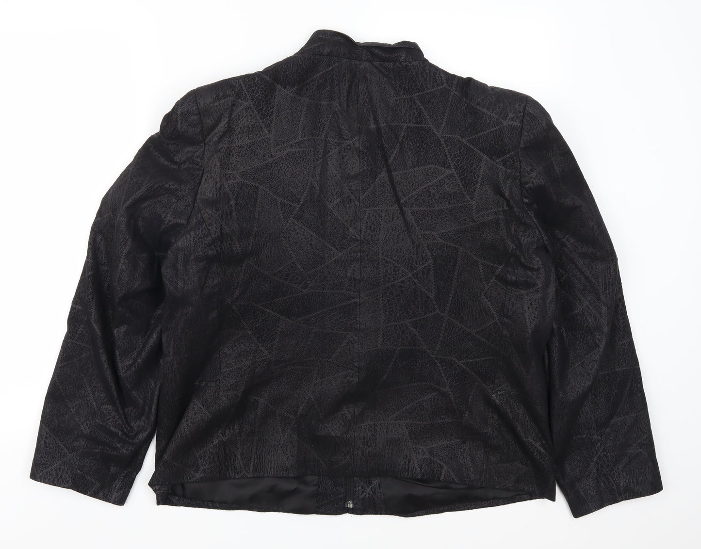 Gianfranco Corneli Womens Grey Geometric  Jacket  Size 18