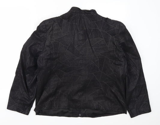 Gianfranco Corneli Womens Grey Geometric  Jacket  Size 18