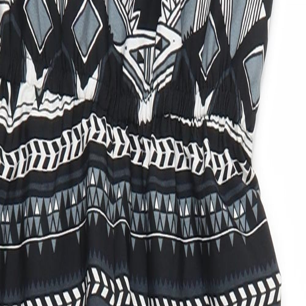 Noisy may Womens Grey Geometric  Jumpsuit One-Piece Size XS L28 in