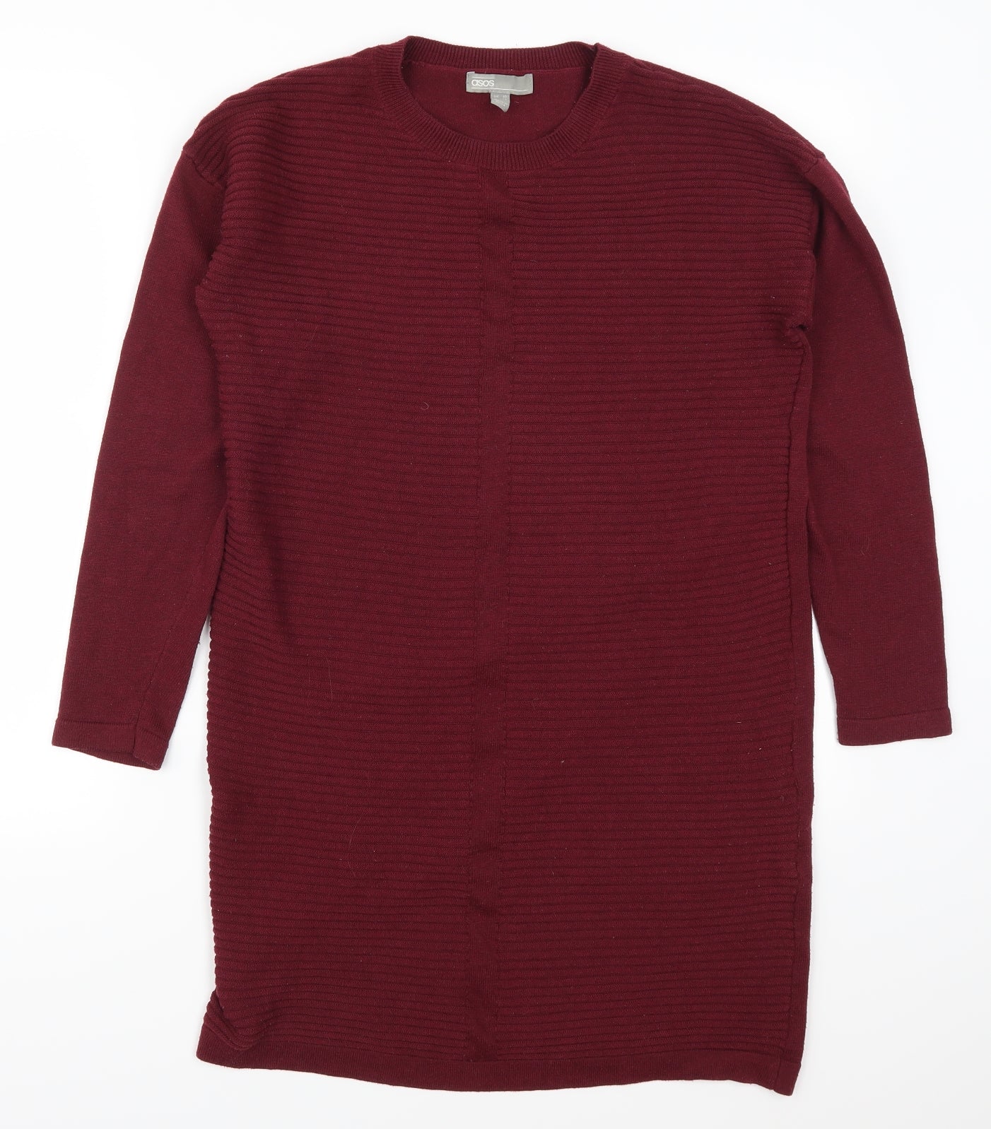 ASOS Womens Red   Jumper Dress  Size 10  - Burgundy