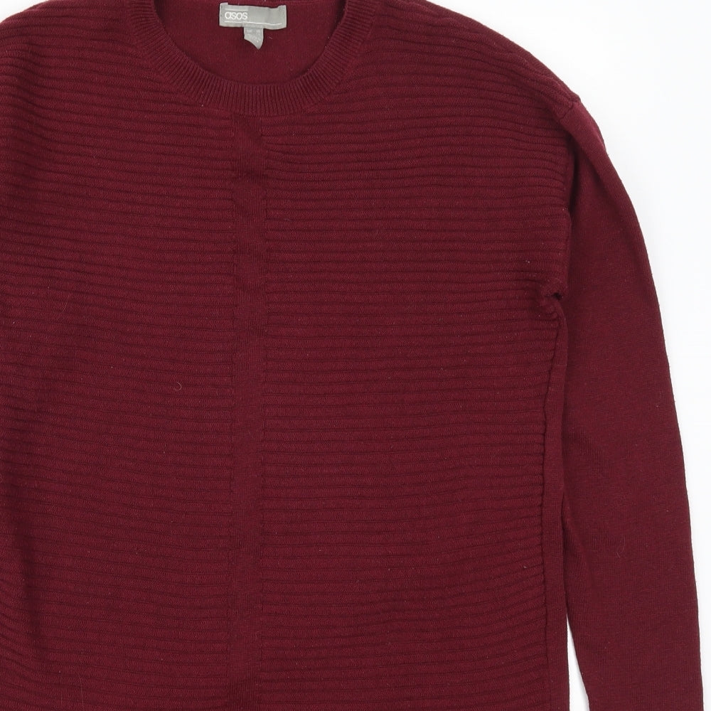 ASOS Womens Red   Jumper Dress  Size 10  - Burgundy