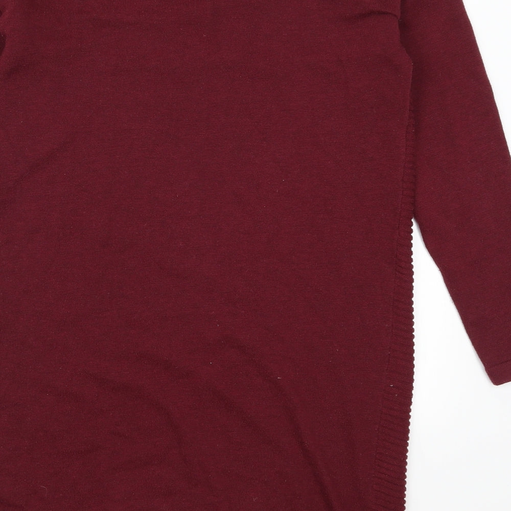 ASOS Womens Red   Jumper Dress  Size 10  - Burgundy