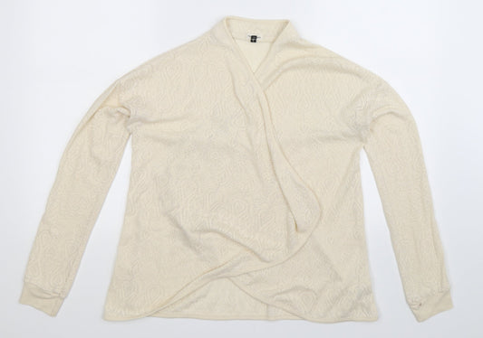 River Island Womens Beige  Knit Cardigan Jumper Size 8