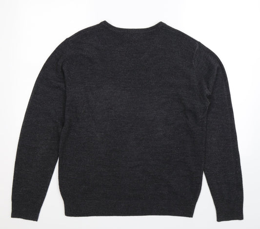 Cedar Wood State Mens Grey  Knit Pullover Jumper Size L