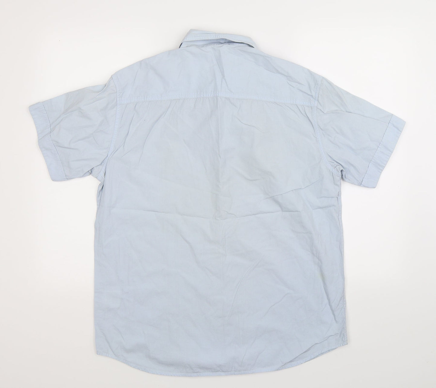 Blend Mens Blue Striped   Button-Up Size L