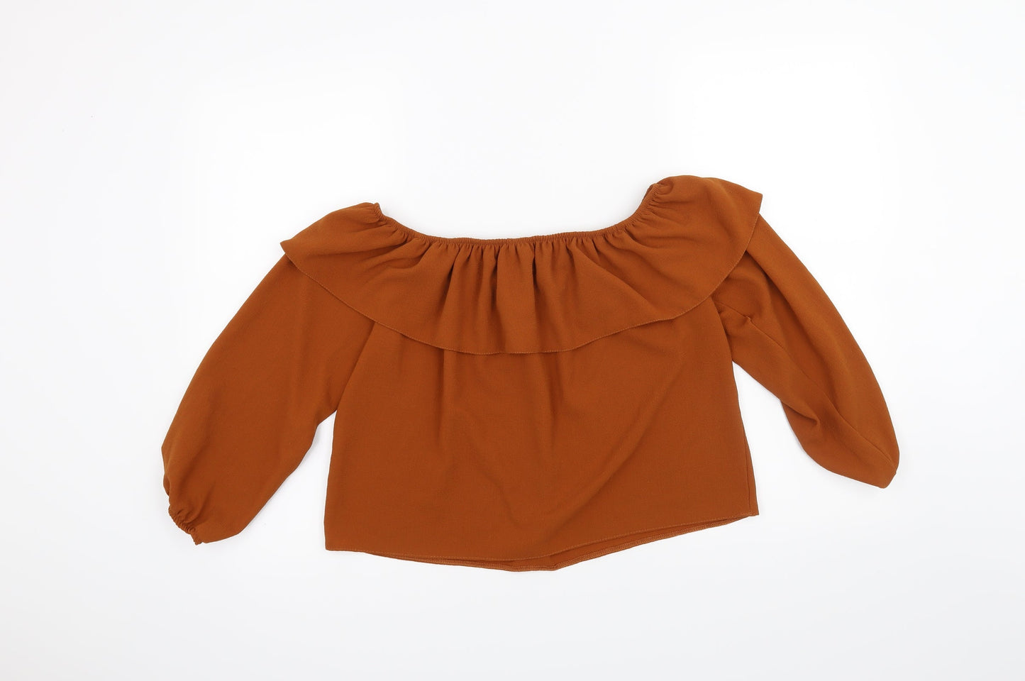New Look Womens Orange   Cropped Blouse Size 12