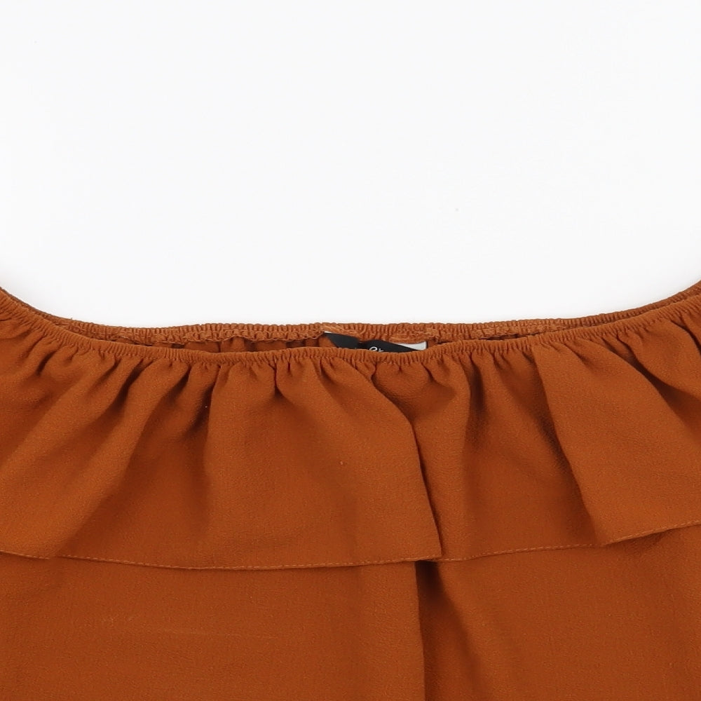 New Look Womens Orange   Cropped Blouse Size 12