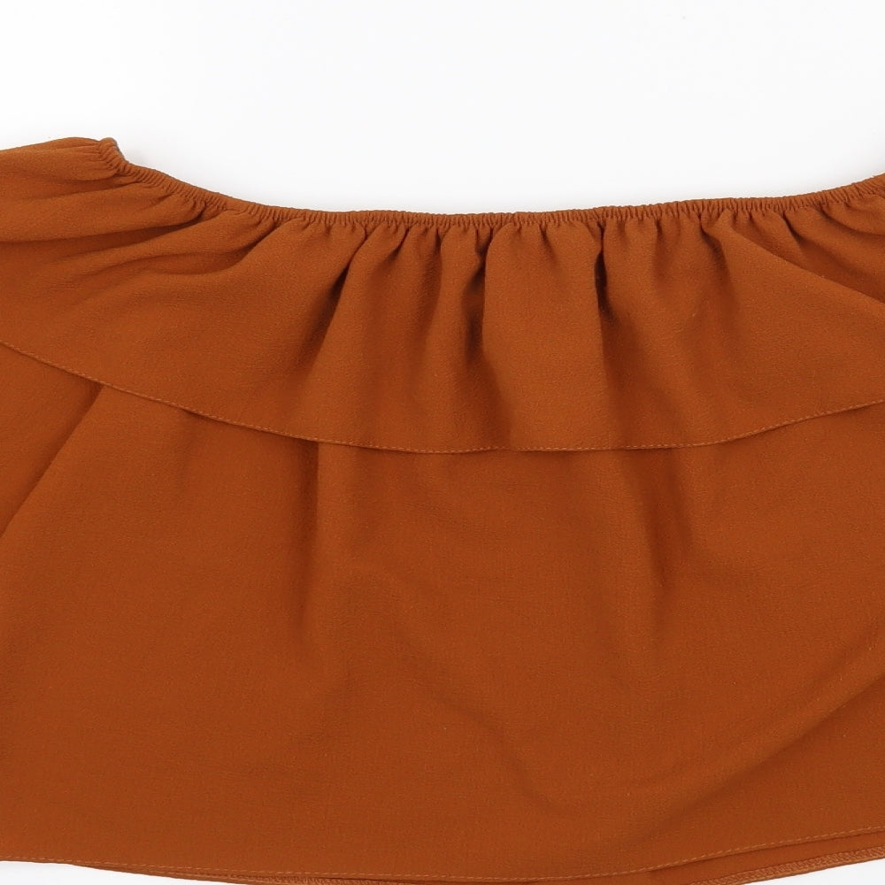 New Look Womens Orange   Cropped Blouse Size 12
