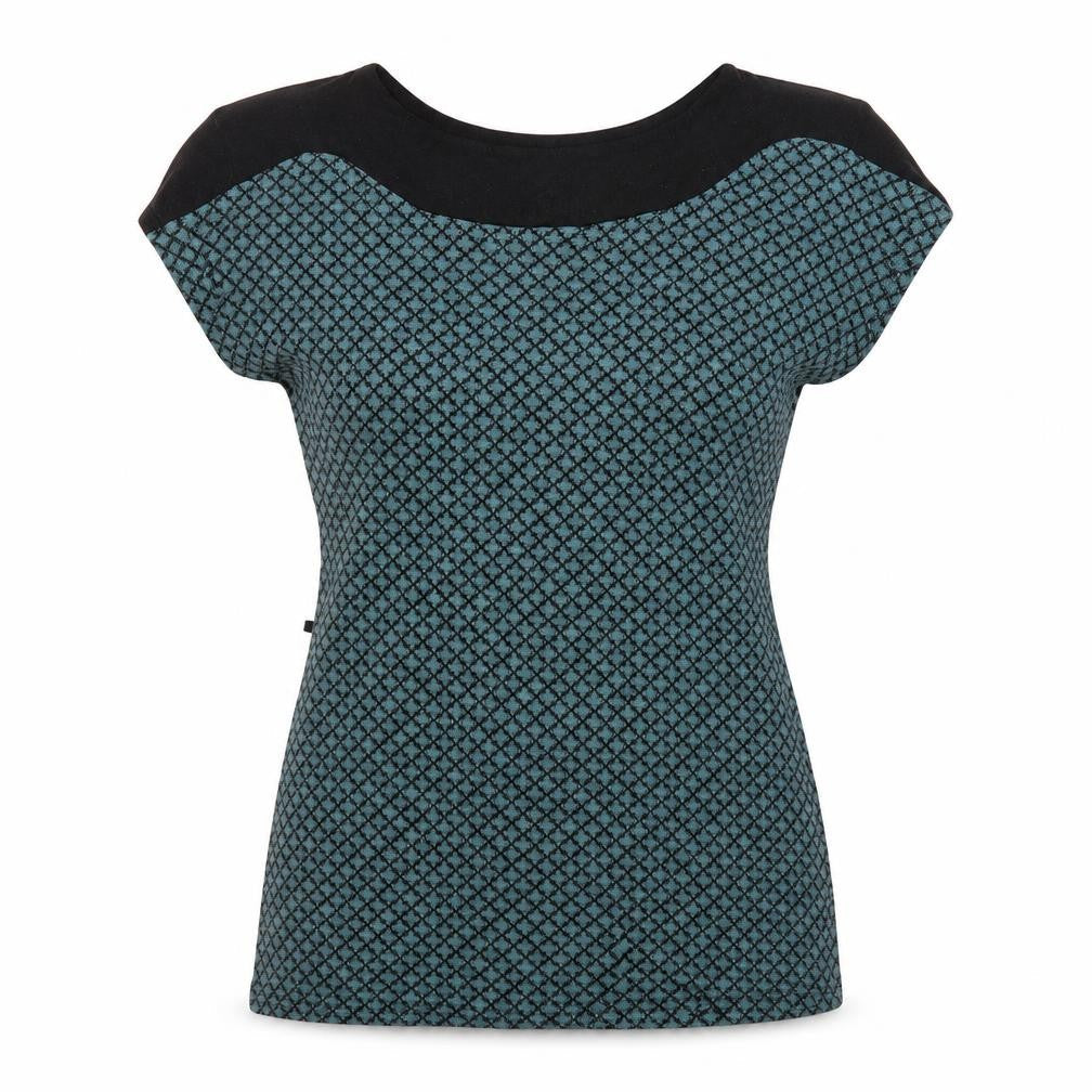 Front view of Klass Collection women’s gold basic t-shirt, size M
