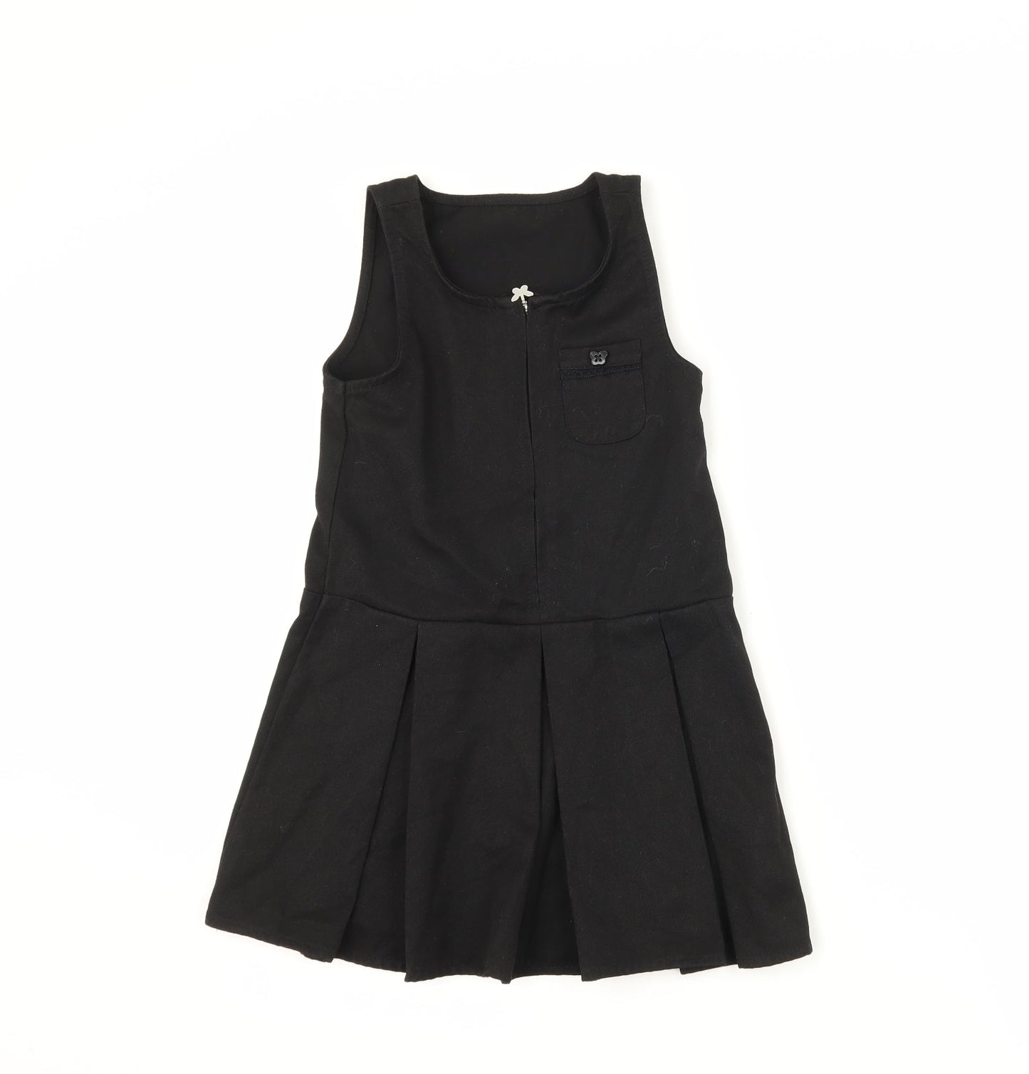 Lily & Dan Girls Black   Pinafore/Dungaree Dress  Size 3-4 Years