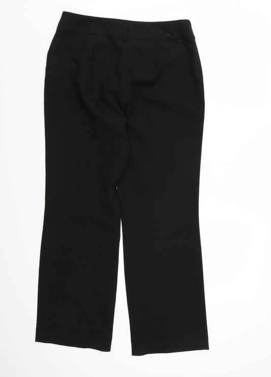Papaya Womens Black  Rayon Trousers  Size 10 L28 in