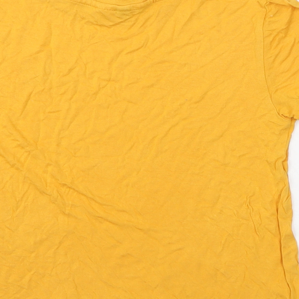 Divided by H&M Womens Yellow   Cropped T-Shirt Size XS