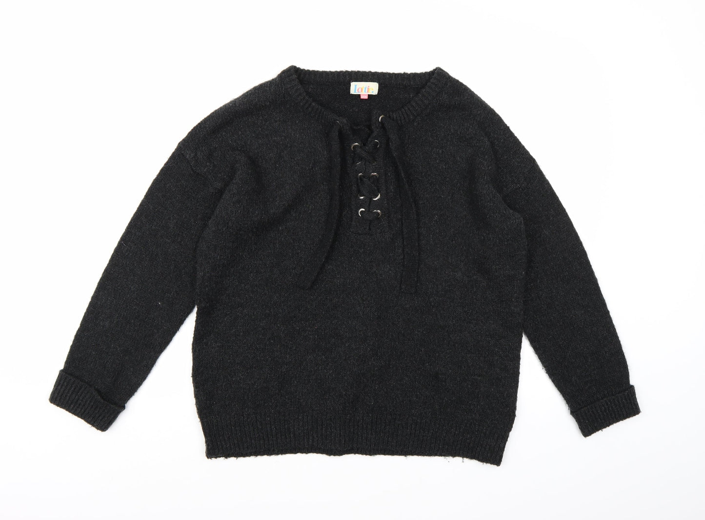 Lottie Womens Grey  Knit Pullover Jumper Size 12