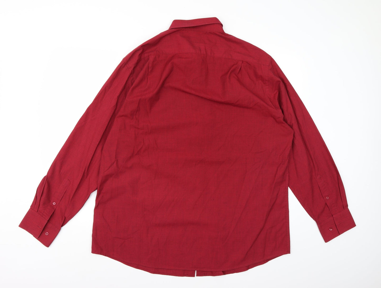 Debenhams Mens Red    Button-Up Size 17.5