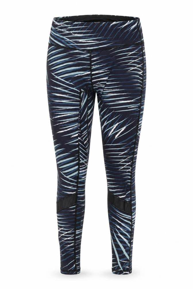 Front view of WorkOut women’s blue jogger leggings, size UK 8, 26-inch leg