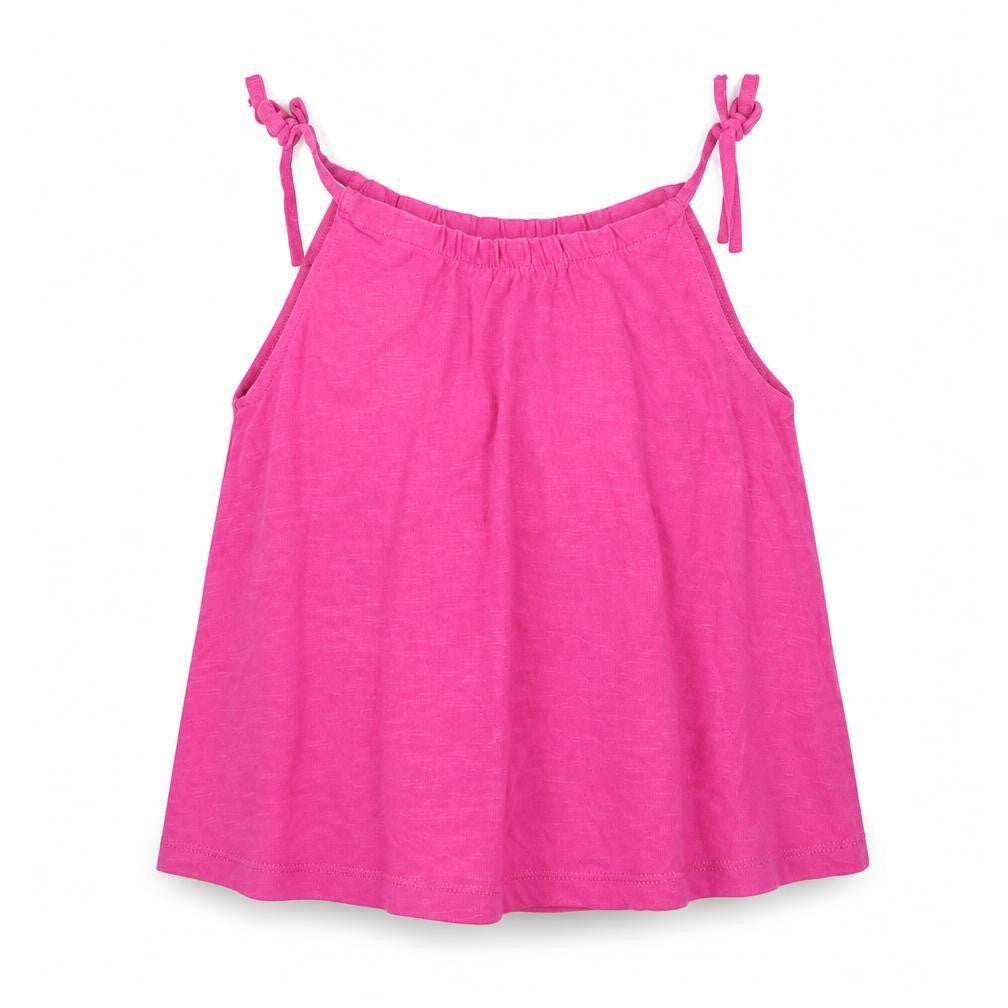 Front view of Marks & Spencer girls’ pink basic t-shirt, size 5-6, years