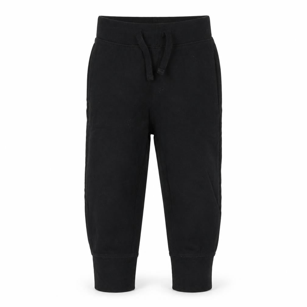 Front view of Gap boys’ black jogger trousers, size 2, years