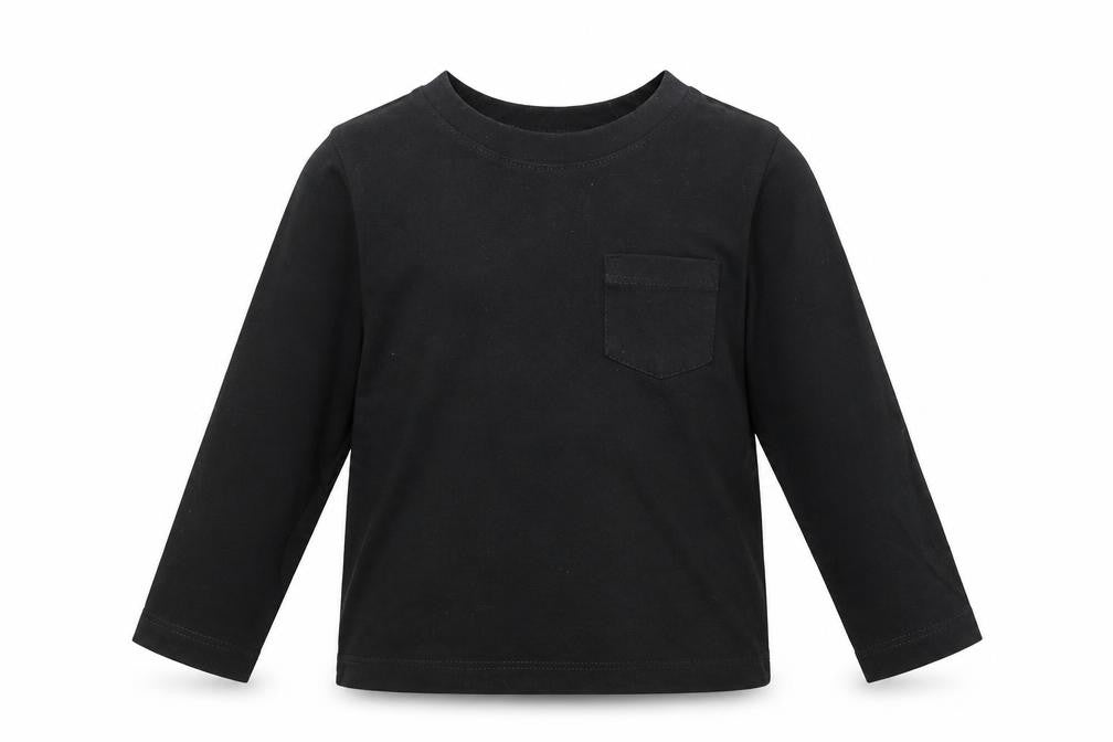 Front view of Gap girls’ black basic t-shirt, size 2, years