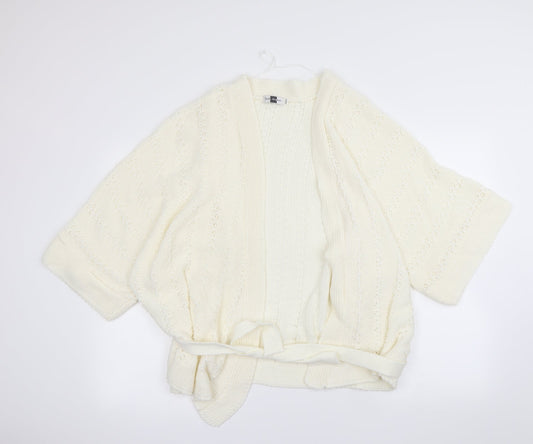 sixth Avenue Womens Ivory   Cardigan Jumper Size 2XL