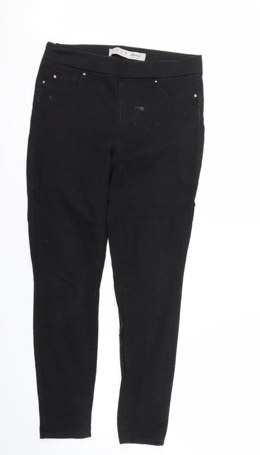 Denim & Co. Womens Black   Skinny Jeans Size 12 L27.5 in