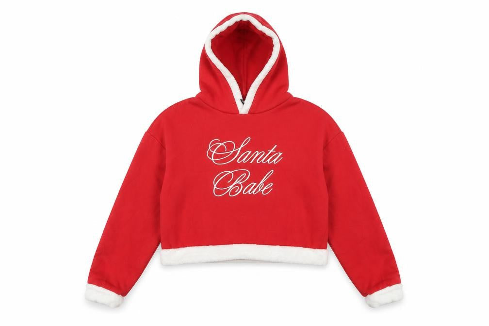 Front view of Divided women’s red pullover hoodie, size M