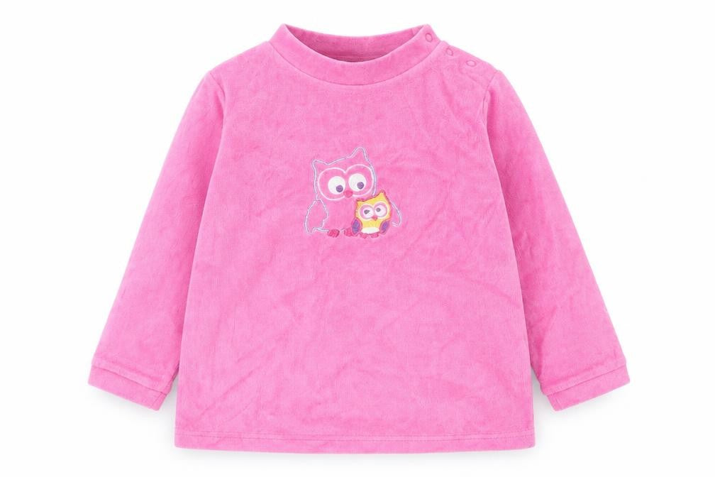 Front view of Papagino girls’ pink jumper, size 2, years