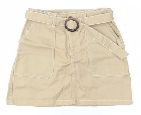 denim Co Womens Brown   A-Line Skirt Size 12