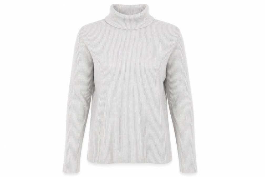 Front view of Worthington women’s grey jumper, size M, - shimmer