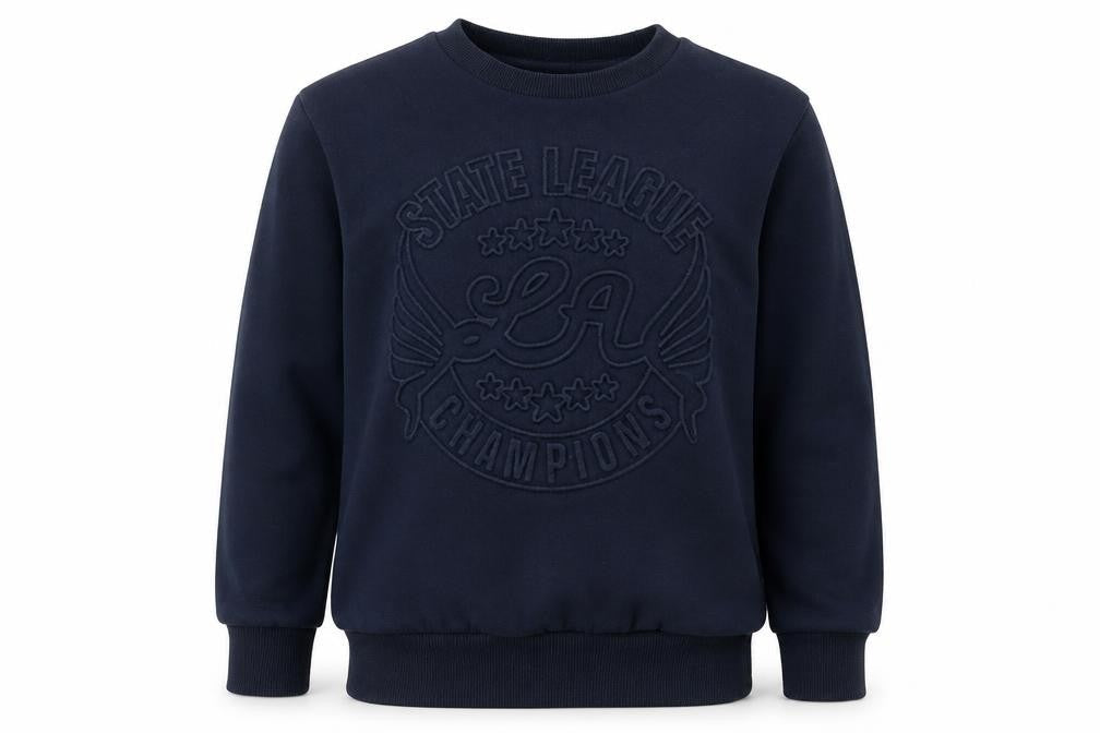 Front view of Next boys’ blue jumper, size 9, years