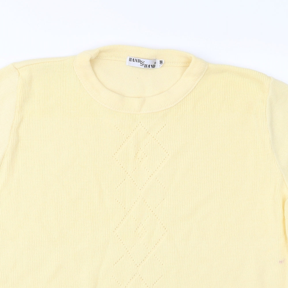 Hand to Hand  Womens Yellow   Basic T-Shirt Size S