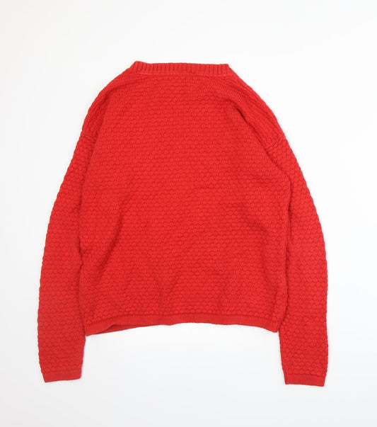 Cubus Womens Red  Knit Pullover Jumper Size S