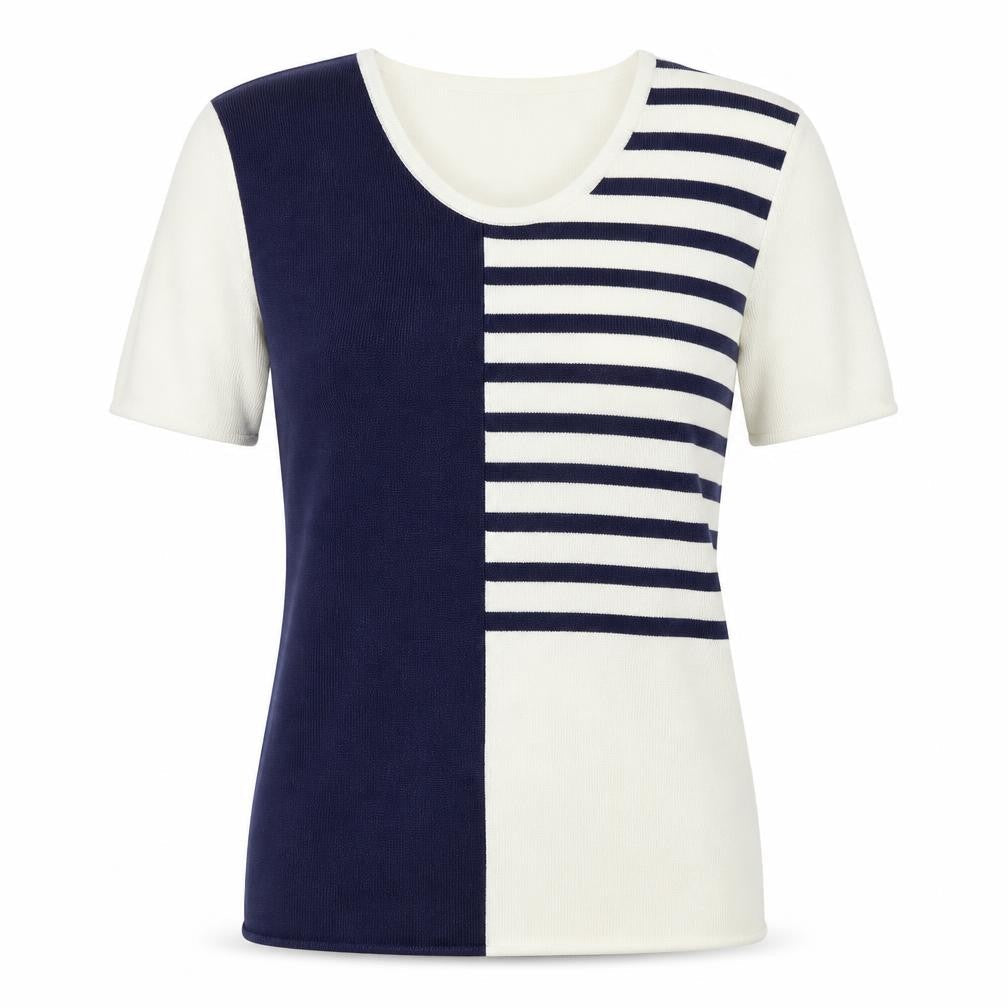 Front view of Roman women’s blue knit jumper, size S