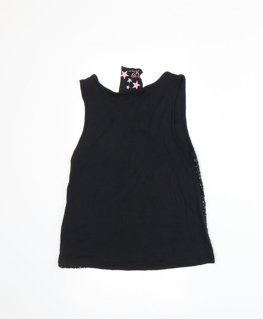 Young Dimension Girls Black   Basic Tank Size 6-7 Years