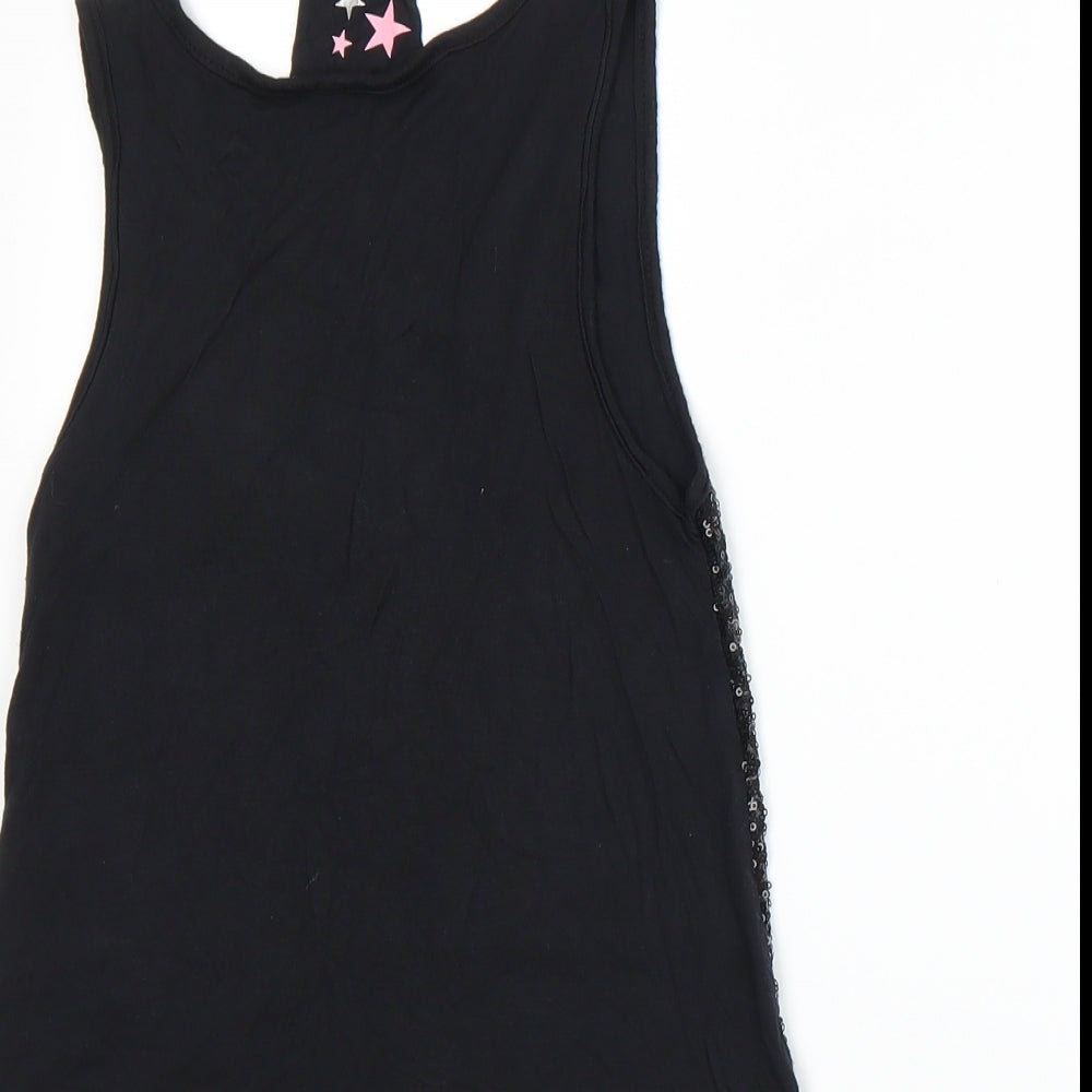 Young Dimension Girls Black   Basic Tank Size 6-7 Years