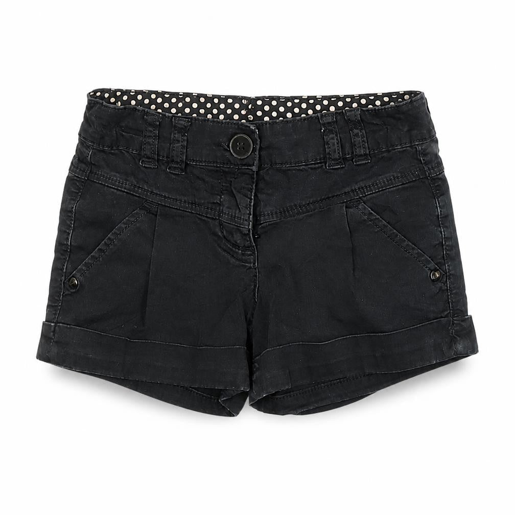 Next Girls Black   Paperbag Shorts Size 6 Years