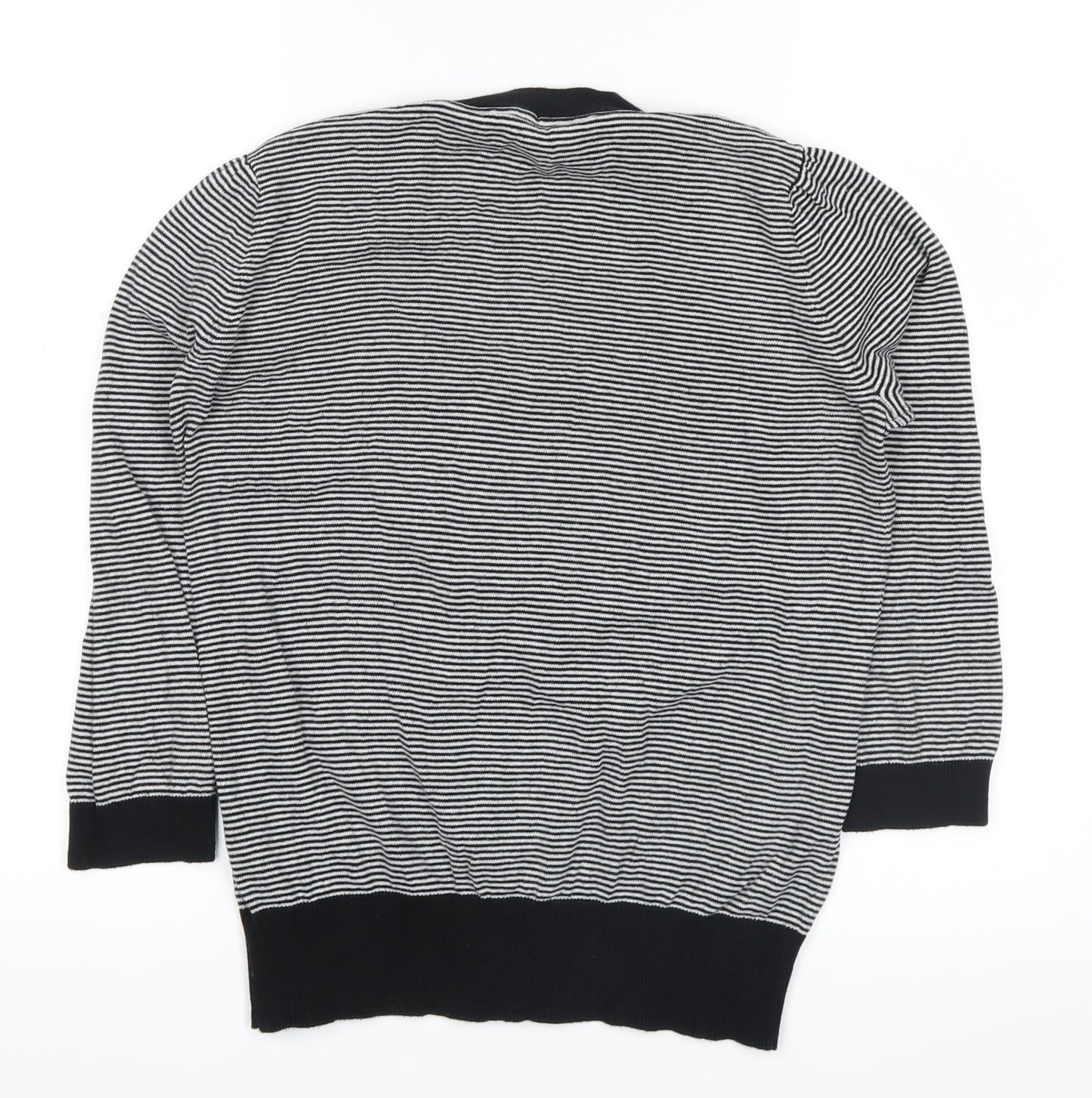 NEXT Womens Black Striped  Pullover Jumper Size 12