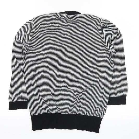 NEXT Womens Black Striped  Pullover Jumper Size 12