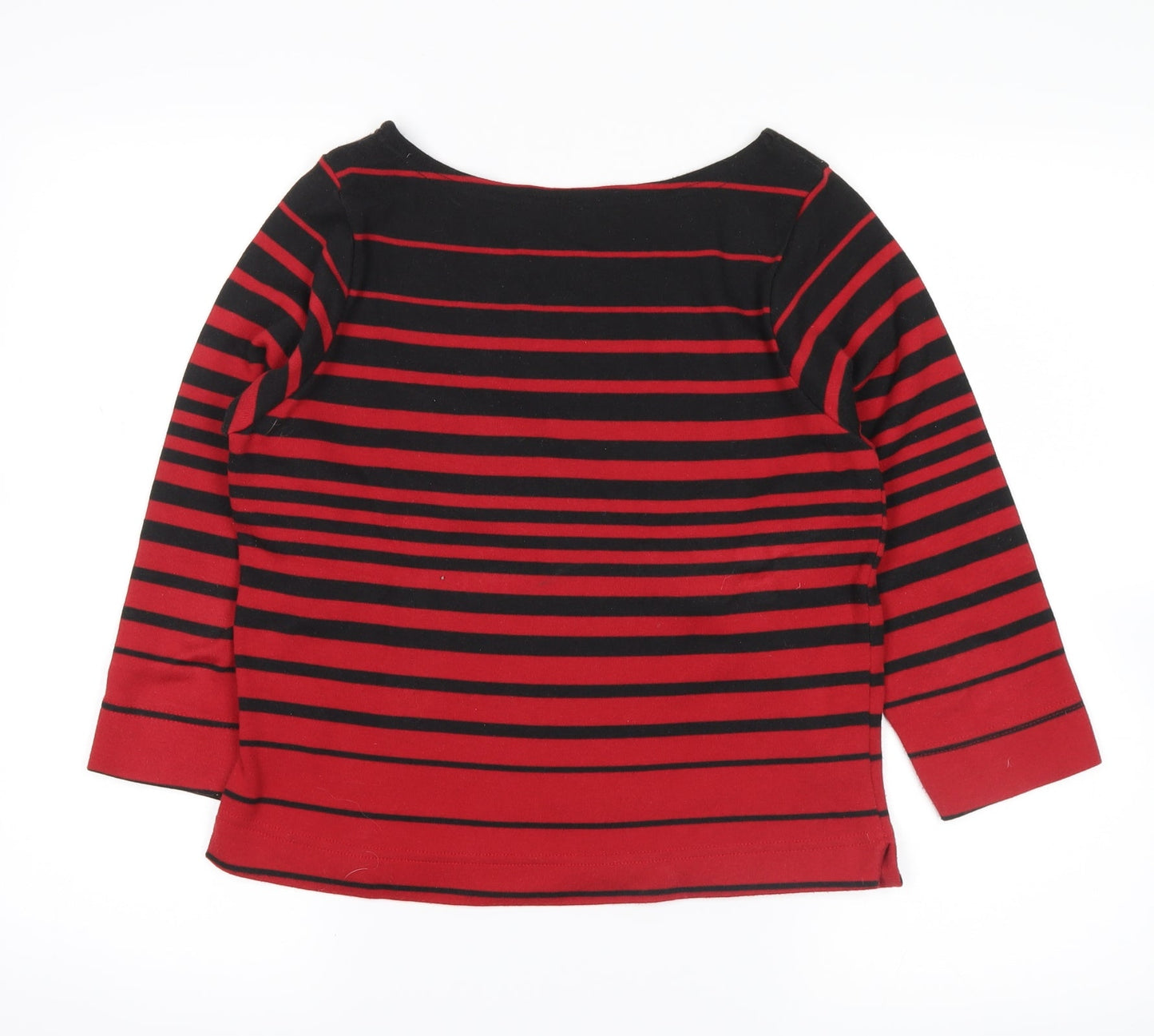 Joie De Vivre Womens Red Striped  Pullover Jumper Size L