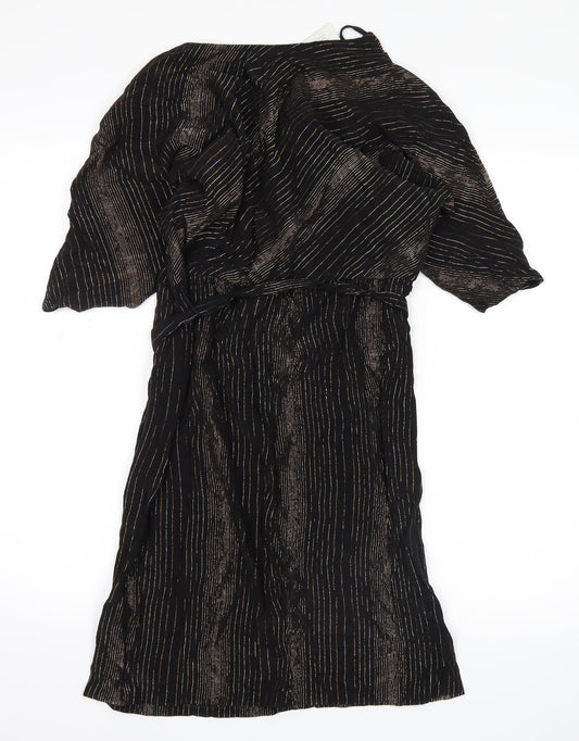 Dorothy Perkins Womens Brown Striped  Shirt Dress  Size 10