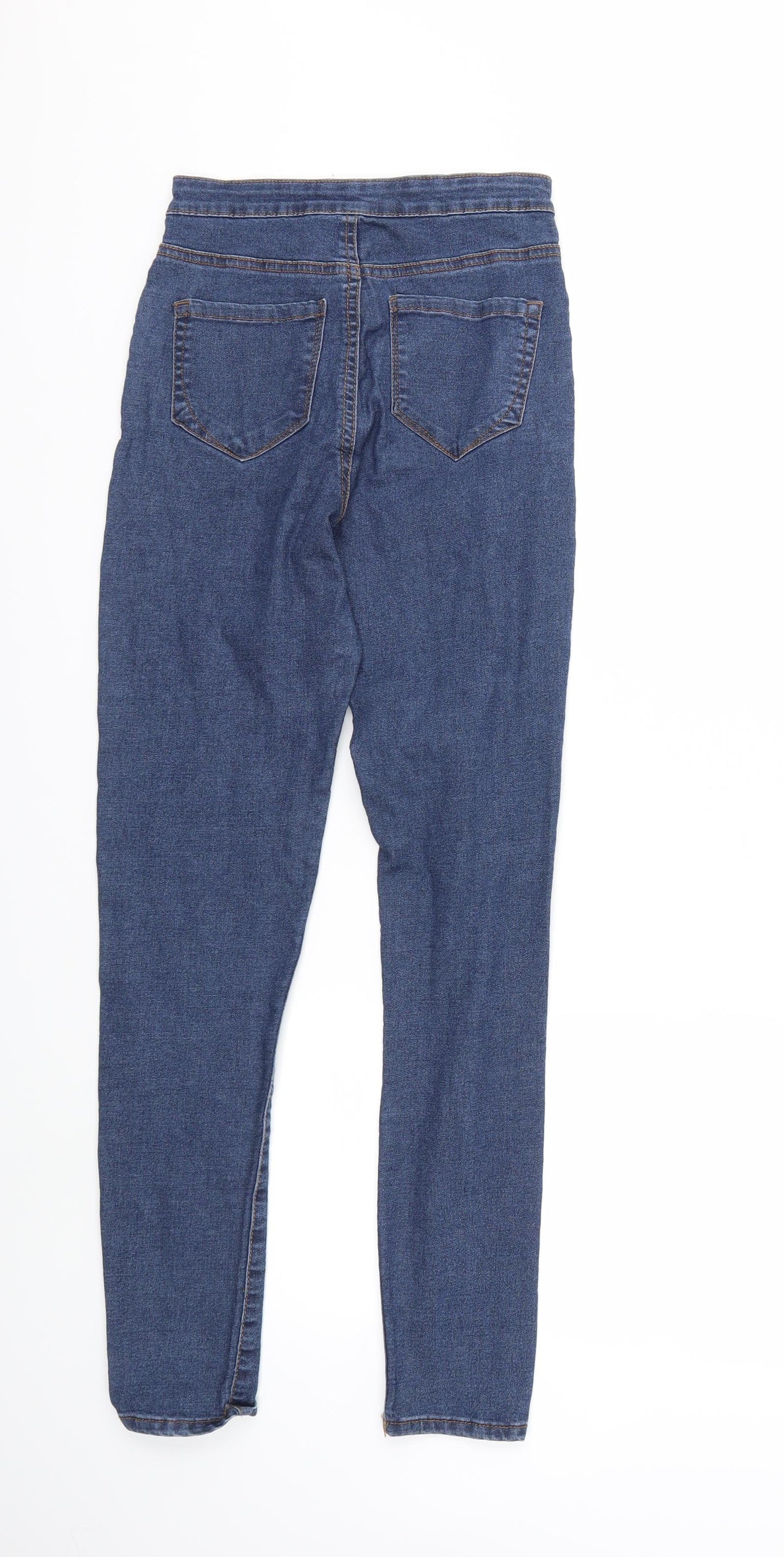Preworn Womens Blue  Denim Skinny Jeans Size 24 in L28 in