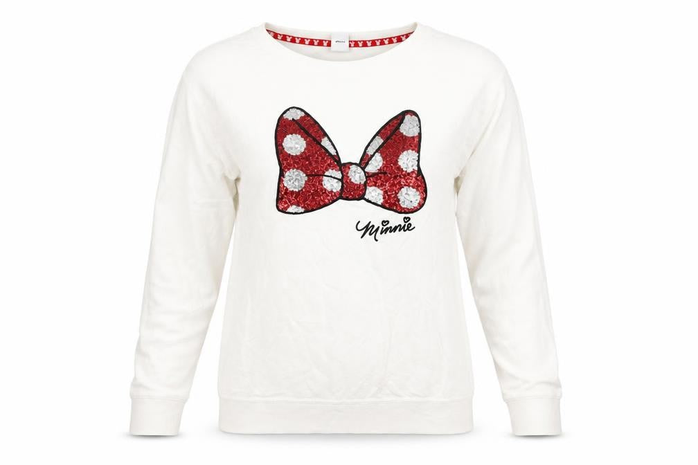 Womens UK 10 Regular Disney White Pullover Sweatshirt