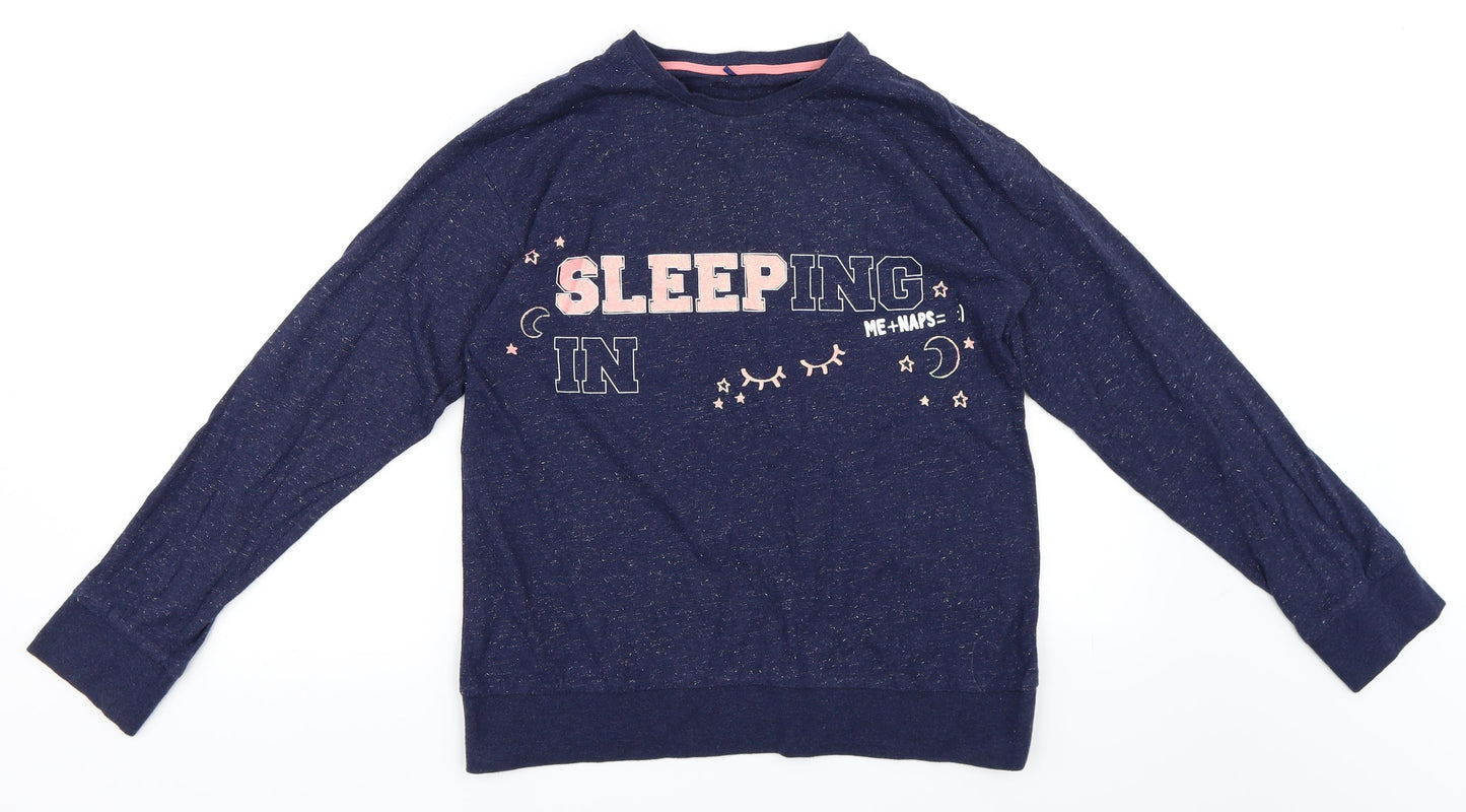 George Girls Blue Solid  Top Pyjama Top Size 13-14 Years
