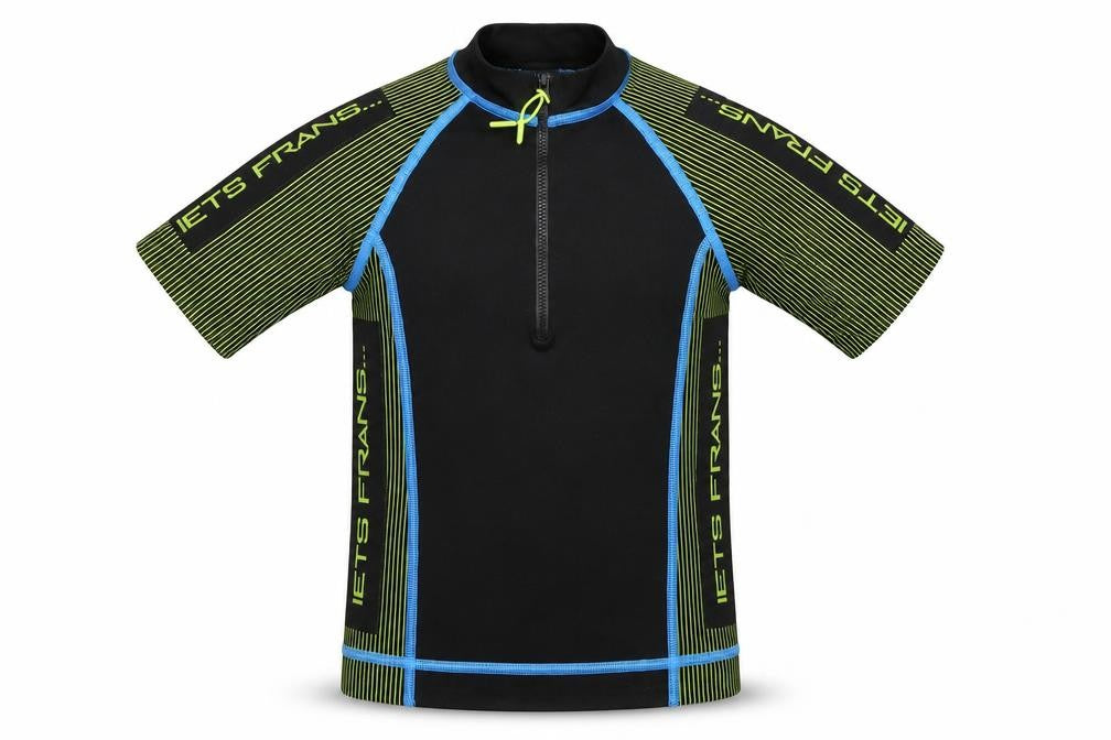 Front view of Iets Frans boys’ black basic t-shirt, size XS