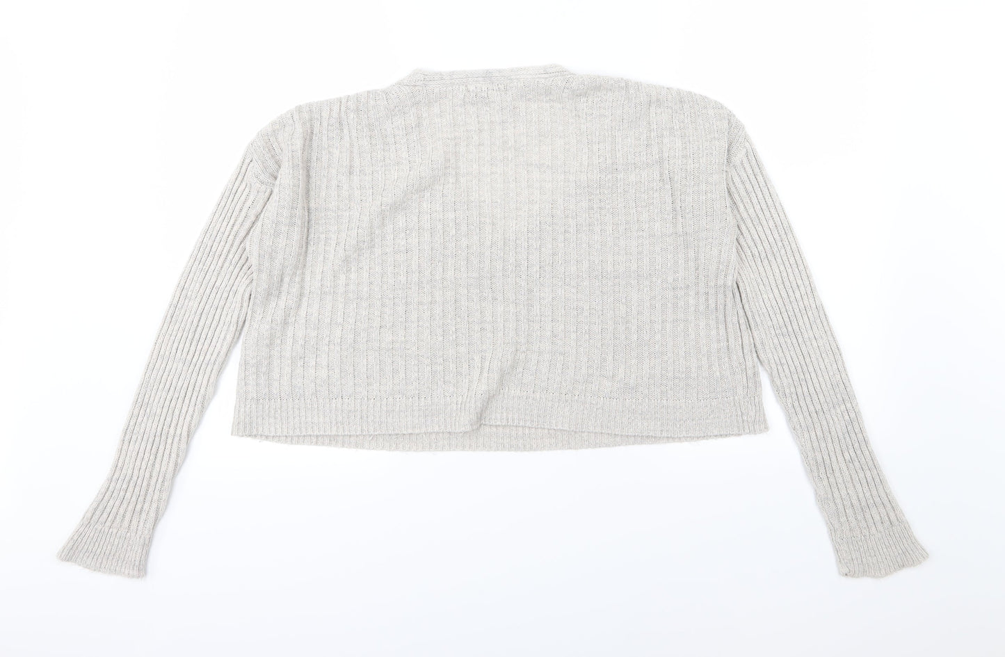 New Look Womens Grey  Knit Pullover Jumper Size S