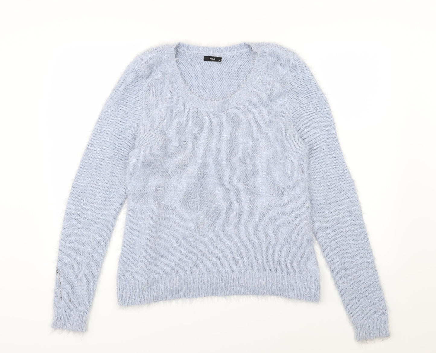 M&Co Womens Blue  Knit Pullover Jumper Size 14