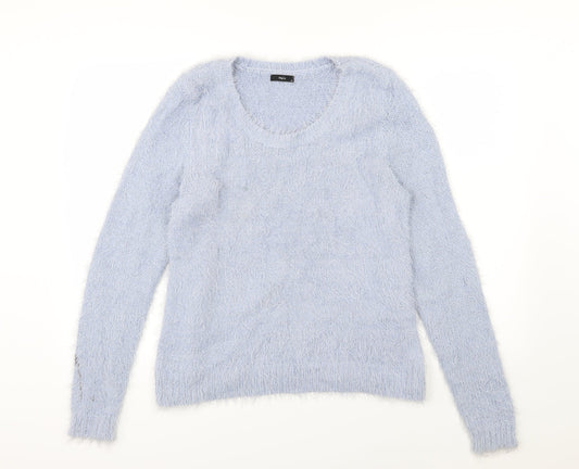 M&Co Womens Blue  Knit Pullover Jumper Size 14