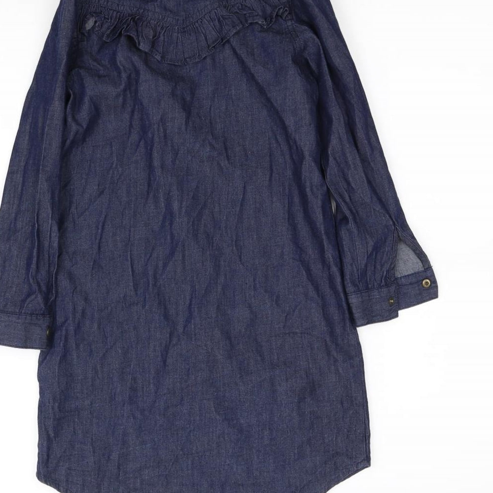bluezoo Girls Blue   Basic Button-Up Size 7 Years