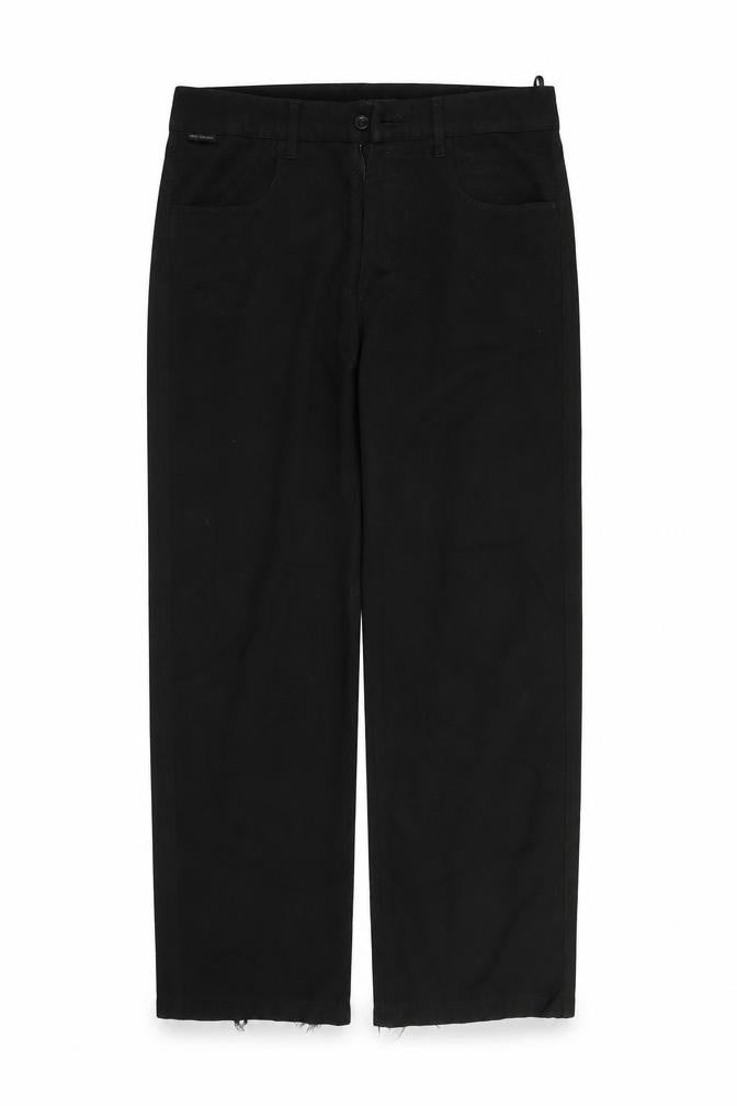 Front view of nick coleman women’s black trousers, size XL, 33-inch leg
