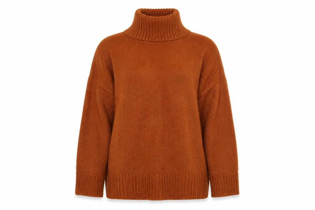 Front view of New Look women’s orange jumper, size L